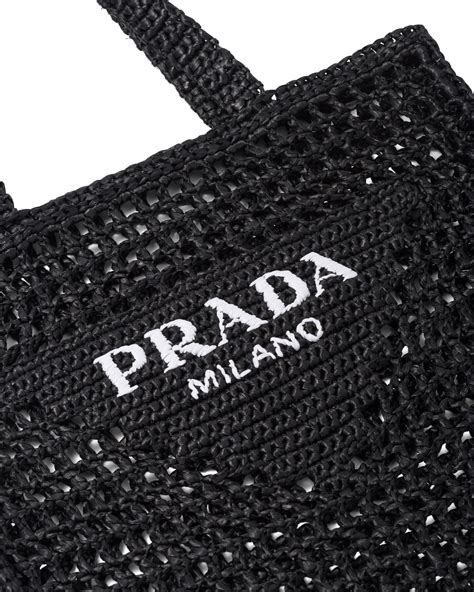 borse rafia prada 2013|Black Raffia tote bag .